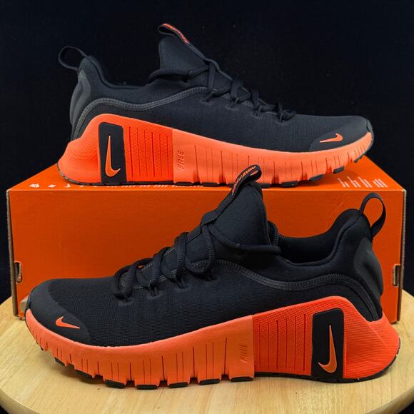 Nike Free Metcon 6 Black Orange Hyper Crimson FJ7127-004 Men's Size 9.5 - Picture 1 of 9